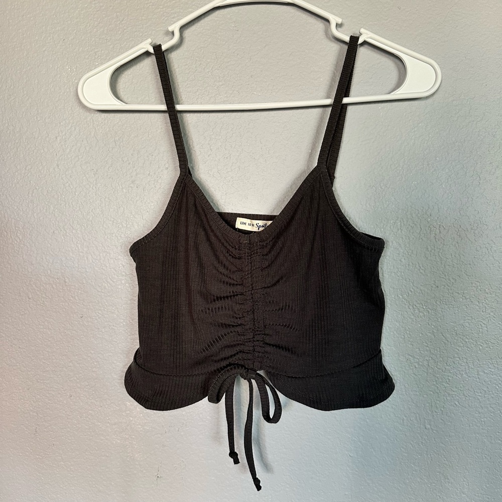 Dark Grey Crop Tank